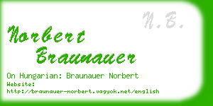 norbert braunauer business card